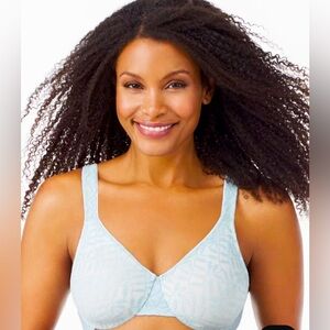 Olga 35519 Sheer Lace Minimizes Bra 40C Sterling Blue NEW